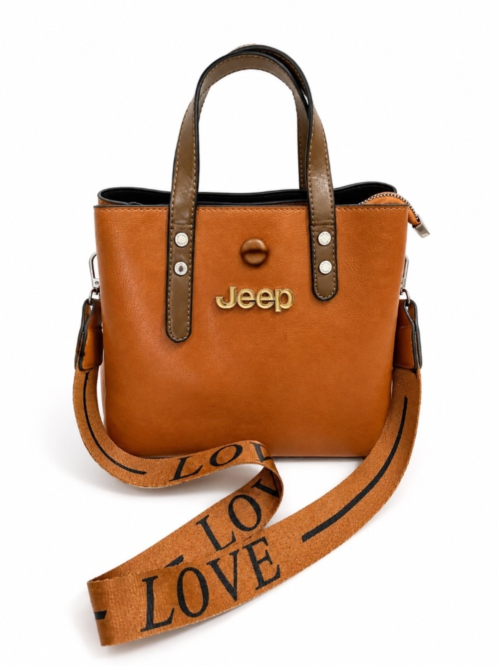 JEEP Brown Retro Rugged Luxury Women’s Crossbody Handbag